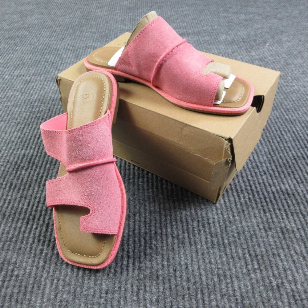 UGG Sandals Womens Size 6 Pink Matira Slide Suede Leather Comfort Slip-On NWB